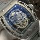 GB Factory Replica Richard Mille Skull Watch - RM 052 Skull Dial With Grey Rubber Strap (3)_th.jpg